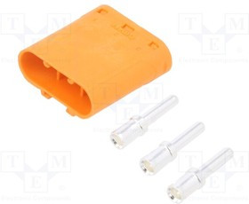 LCC30-M, Plug; DC supply; LC; male; PIN: 3; for cable; soldering; orange; 20A