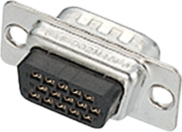 D02-M15PG-N-F0, D-Sub High Density Connectors DSUB 15POS 3A