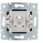 KARINA Розетка телефонная евро чёрный бархат 707-4288-137