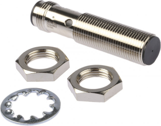 E2BM12KS04M1B1, Датчик индуктивный, Конфиг.выхода PNP / NO, 4мм, 10-30ВDC, М12