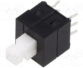 TL2201EEYB, Pushbutton Switches 100mA 30VDC Latching DPDT