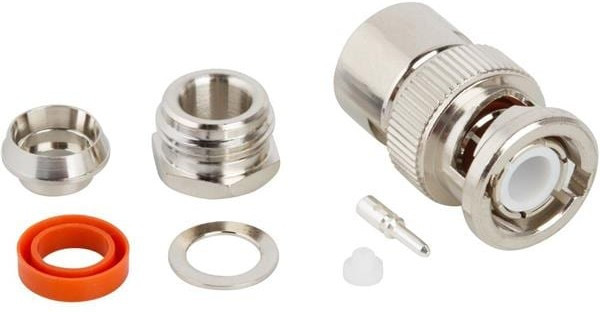 031-212, RF/COAXIAL BNC PLUG STR 50 OHM CLAMP/SLDR