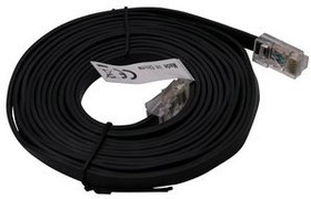 RND 765-00127, Modular LAN Cable, RJ45 Plug - RJ45 Plug, Flat, 3m, Black