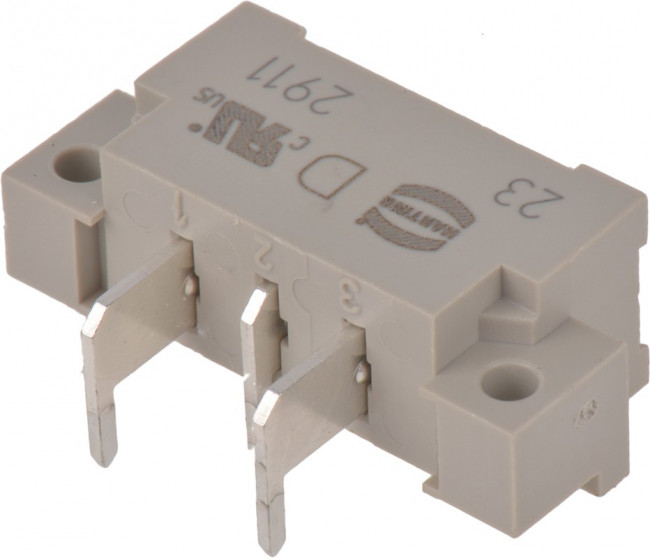 09062032911, DIN 41612 Connectors 3P 15A MALE R/A SLDR
