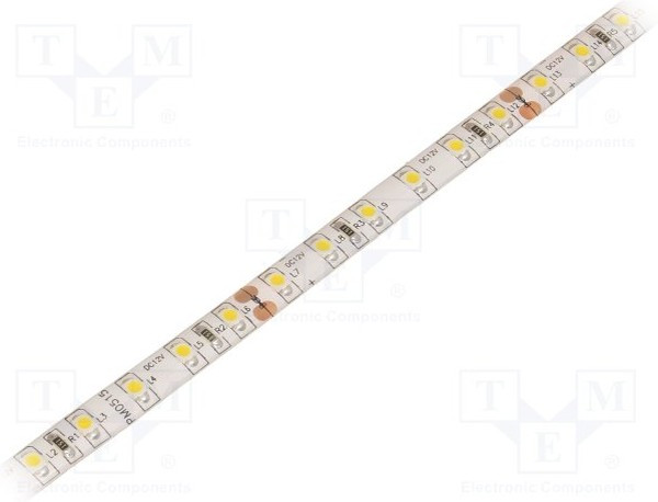 OPWW3528-9612SG, Лента LED, белый теплый, 3528, 12В, LED/м: 96, 10мм, белая PCB
