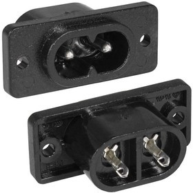 AC-034, Штеккер панельный 2-х полюсный серии AC-03X с фланцами