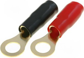 TERMINAL-RING-4G, Наконечник: кольцевой, M8, 22мм2, позолота, изолированный