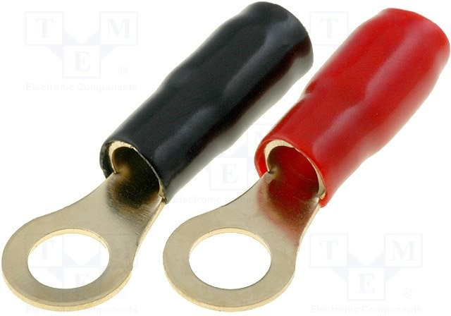 TERMINAL-RING-4G, Наконечник: кольцевой, M8, 22мм2, позолота, изолированный