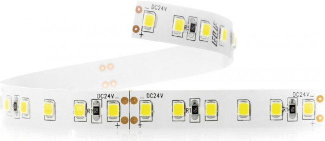 Светодиодная лента 600SMD диодов (2835), 24В, 5м, ГИПЕР, белый нейтральный 4000-4500К ELF-600SMD2835NWnw-Hy24 Светодиодная лента 600SMD диодов (2835), 24В, 5м, ГИПЕР, белый нейтральный 4000-4500К ELF-600SMD2835NWnw-Hy24
