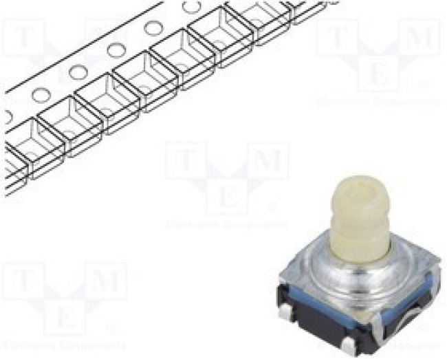 KSC941JLFS, Микропереключатель TACT SPST-NO SMT отсутствует