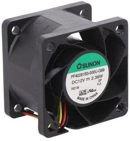 Вентилятор Sunon PF40281B3-000U-G99 12V DC 1.95W 40x28 3pin