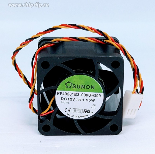 Вентилятор Sunon PF40281B3-000U-G99 12V DC 1.95W 40x28 3pin