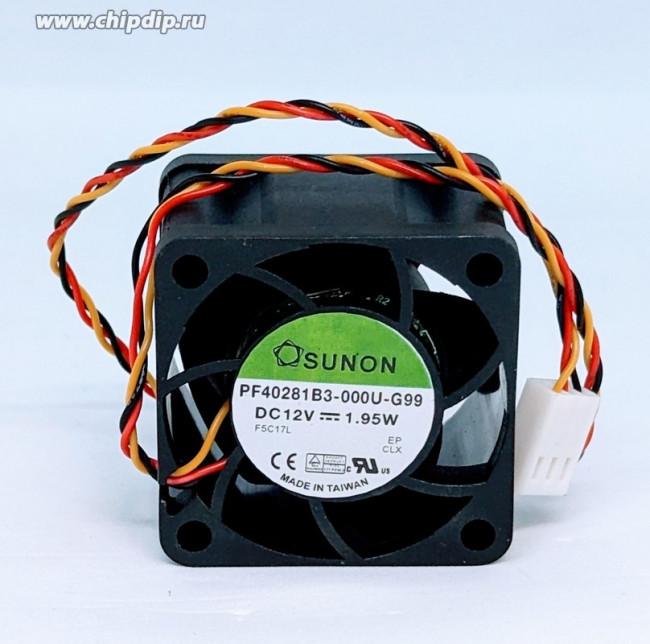 Вентилятор Sunon PF40281B3-000U-G99 12V DC 1.95W 40x28 3pin