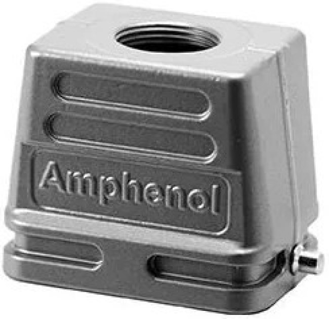 C14621R0106061, Heavy Duty Power Connectors Top Entry Low Prof. Hood SZ E10 M25