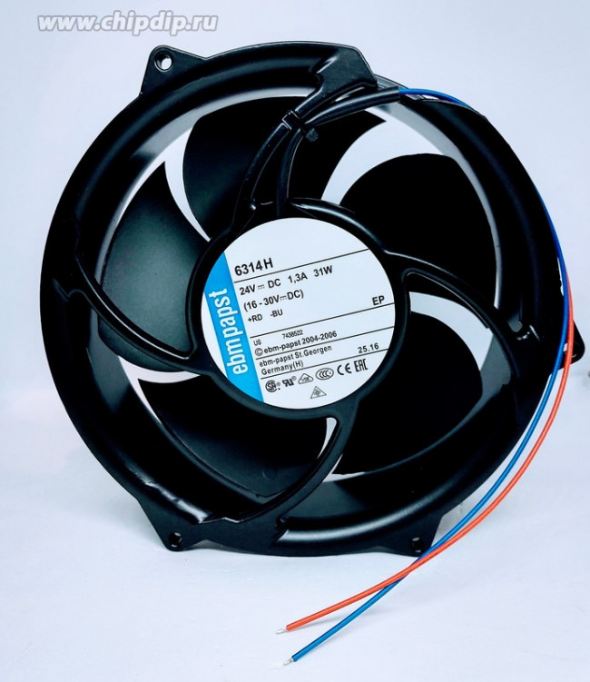 Вентилятор Ebmpapst 6314H DC 24V 1.3A 31W 172x51 2pin