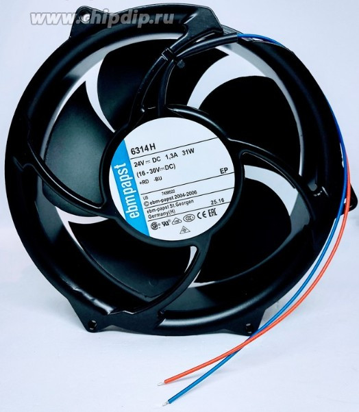 Вентилятор Ebmpapst 6314H DC 24V 1.3A 31W 172x51 2pin