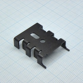 FK212SACB, Радиатор: прессованный, SOT32,TO220, черный, L: 33мм, W: 25,4мм