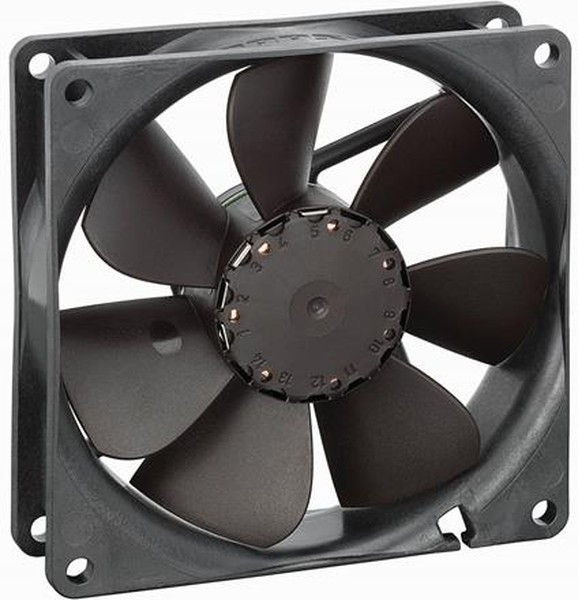 3412NG, 3400 N Series Axial Fan, 12 V dc, DC Operation, 84m³/h, 2.2W, 183mA Max, 92 x 92 x 25mm