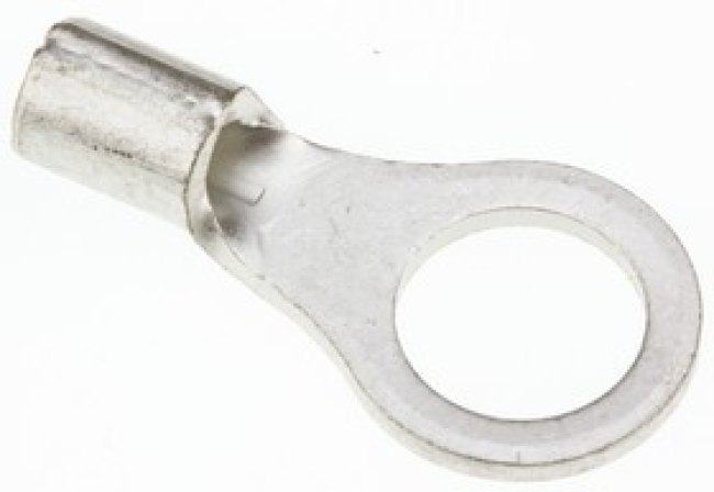 1.25-5, Non-Insulated Ring Terminal 5.3mm, M5, 1.65mm², Pack of 100 pieces