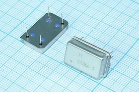 Кварцевый генератор 25МГц 3.3В, HCMOS/TTL в корпусе FULL=DIL14, гк 25000 \\FULL\T/CM\3,3В\FXO-F\FT