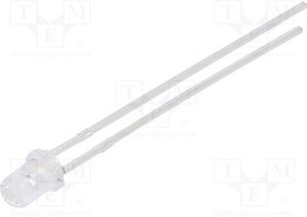 INL-3AG30, LED; 3mm; green; 11000?18000mcd; 30°; Front: convex; 2.8?3.8V; 95mW