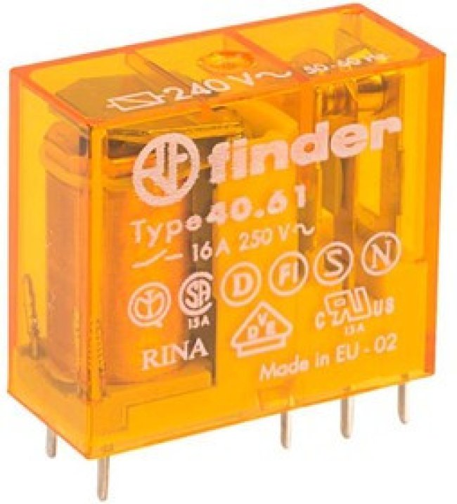 Relay, 1 Form C (NO/NC), 230 V (AC), 28 kΩ, 16 A, 220 V (DC), 400 V (AC), monostable, 40.61.8.230.4000
