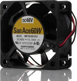 9WP0648H402, 9WP Series Axial Fan, 48 V dc, DC Operation, 18.7cfm, 1.92W, 40mA Max, IP68, 60 x 60 x 25mm 9WP0648H402, 9WP Series Axial Fan, 48 V dc, DC Operation, 18.7cfm, 1.92W, 40mA Max, IP68, 60 x 60 x 25mm