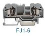 FJ1-6L/D, 282-607 Проходная клемма серии FJ1, 0,2 - 6 мм2, с заземлением, фронтальное подключение.