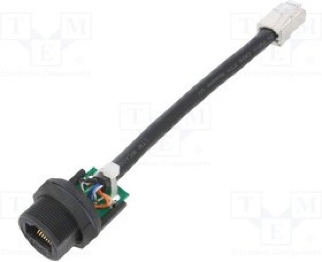 RCP-5SPFFP-SCM7B10, Кабель - адаптер, 0,1м, PIN: 8, Кат: 5e, пластик,
