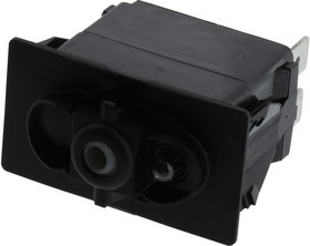 V2D1A60B-00000-000, Rocker Switches 1-pole, (ON) - None - OFF, 20A 12VDC not HP rated, Illuminated, Sealed V-Series Switch Only, .250 Tab (Q