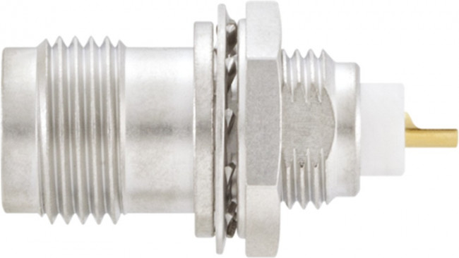 56K504-200N5, jack Panel Mount TNC Connector, 50, Solder Termination, Straight Body