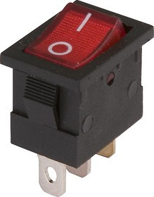MIRS-101A-2C3 (красный), Переключатель с подсветкой ON-OFF (13A 125VAC, 6,5A 250VAC, 15A 12VDC) SPST 3P