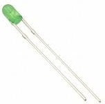 VAOL-3MDE2, LED Uni-Color Green 2-Pin T-1 Bag