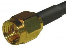 132113, Вилка; SMA; "папа"; прямой; 50Ом; обжим; на провод; тефлон; позолота