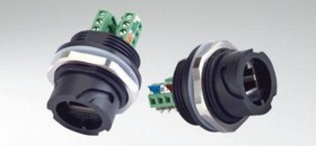 17-110714, Modular Connectors / Ethernet Connectors RJ45-IP67 Cat.5e Met Plas TB SHLwCAP