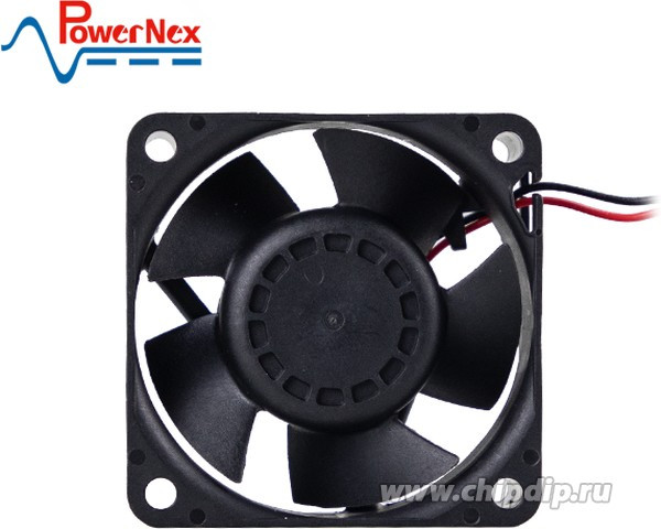 CHA6012BH-25C, Вентилятор охлаждения 12V, 0.09A, 60*60*25, 23CFM, Ball, 2-wire