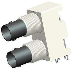 031-70506, RF Connectors / Coaxial Connectors BNC RA Double ISOL White 75 Ohm Valox