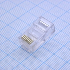DS1123-P80T, (TP8P8C, RJ-45 вилка), 8P8C вилка на кабель