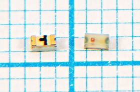 Светодиод зеленый SMD 0603=1.6x0.8мм, 100 мкд, 120 градусов, линза прозрачная, 0603GC; №5910 G СД SMD01608C2\зел\ 100\120\пр\0603GC