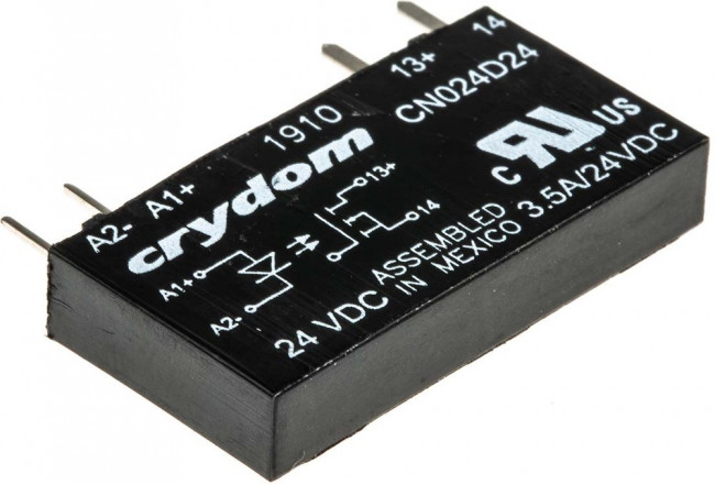 CN024D24, Relay SSR 7mA 30V DC-IN 3.5A 24V DC-OUT 4-Pin Mini-SIL