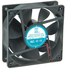 OD9225-24HSS, DC Fans DC Fan, 92x92x25mm, 24VDC, 52CFM, 0.15A, 35dBA, 2900RPM, Sealed Sleeve, Leads