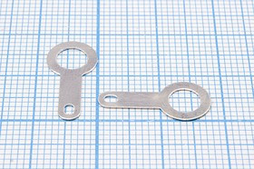 Клемма типа "лепесток", диаметр крепления 5.2мм, латунь луженая; Q-1615 клемма"лепесток" d5,2x18,0\\ лат луж\\\