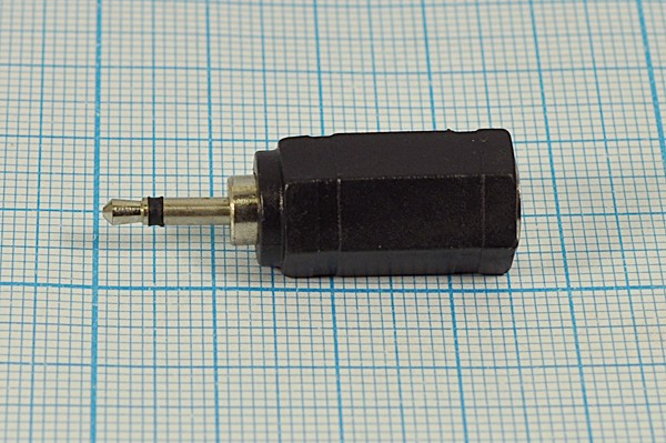 Штекер 2,5моно-гнездо 3,5моно, 2C[Ni], пластик, [переходник]; №956 штек 2,5моно-гн 3,5моно\2C[Ni]\\ пласт\\[переходник]\