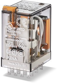 55.34.8.036.0040, 553480360040 Миниатюрное универсальное электромеханическое реле; монтаж в розетку; 4CO 7A; контакты AgNi; катушка 36В АC;