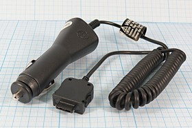 Штекер прикуривателя с витым шнуром и разъёмом питания Samsung, №3093 БП\ 5В \ \ 12В\авто\ 4C\SAM-A2