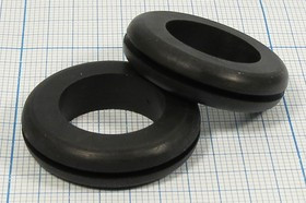 Изоляционная втулка проходная 18,5x8x1,6x25,2/31, материал резина, черный, GM7