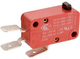 1005.1105, Micro Switch 1005, 10A, 1NC, 4.2N, Plunger