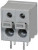 TBL009-500-02GY-2GY, Fixed Terminal Blocks Terminal block, screwless, 5.00, Horizontal, 2, Gray w Gray Button