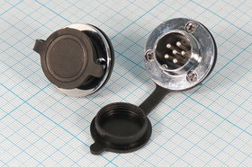 Штекер микрофонный MIC20\ 6P\пан/флан\М19\ зуглушка\XS20JK6P-M; №14536 штек мик MIC20\ 6P\пан/флан\М19\ зуглушка\XS20JK6P-M