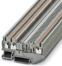 3210198, PT 2.5-TWIN-TGB Series Grey Disconnect Terminal Block, 0.14 4mm², Single-Level, Push In 3210198, PT 2.5-TWIN-TGB Series Grey Disconnect Terminal Block, 0.14 4mm², Single-Level, Push In